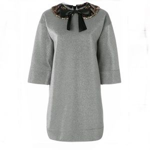 New Gucci Stretch Mini Silver Dress (xxs, 00-0)